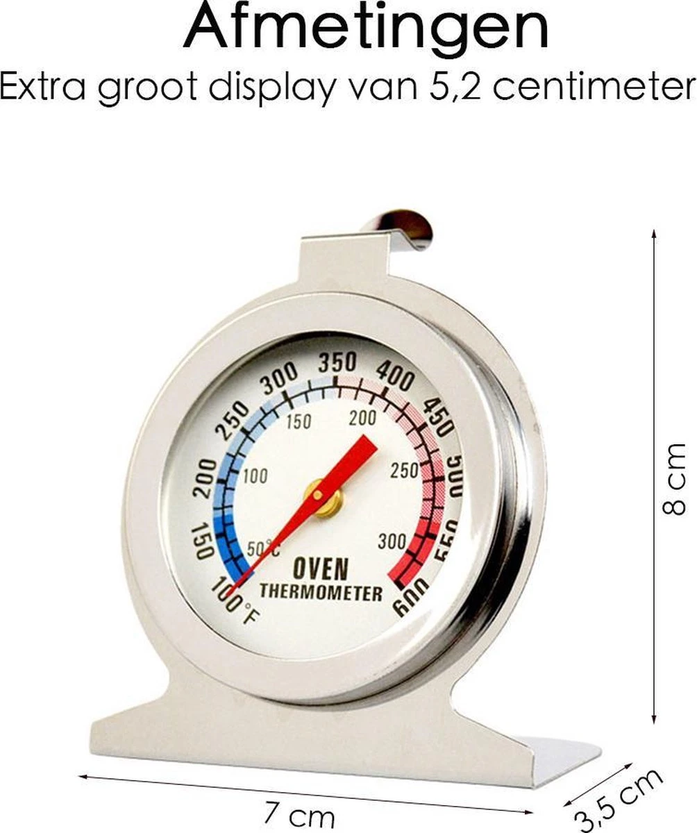 Merkloos Oventhermometer - Thermometer Oven - Rookoven Temperatuurmeter - Keukenthermometer 7 Merkloos Oventhermometer - Thermometer Oven - Rookoven Temperatuurmeter - Keukenthermometer - Afbeelding 7