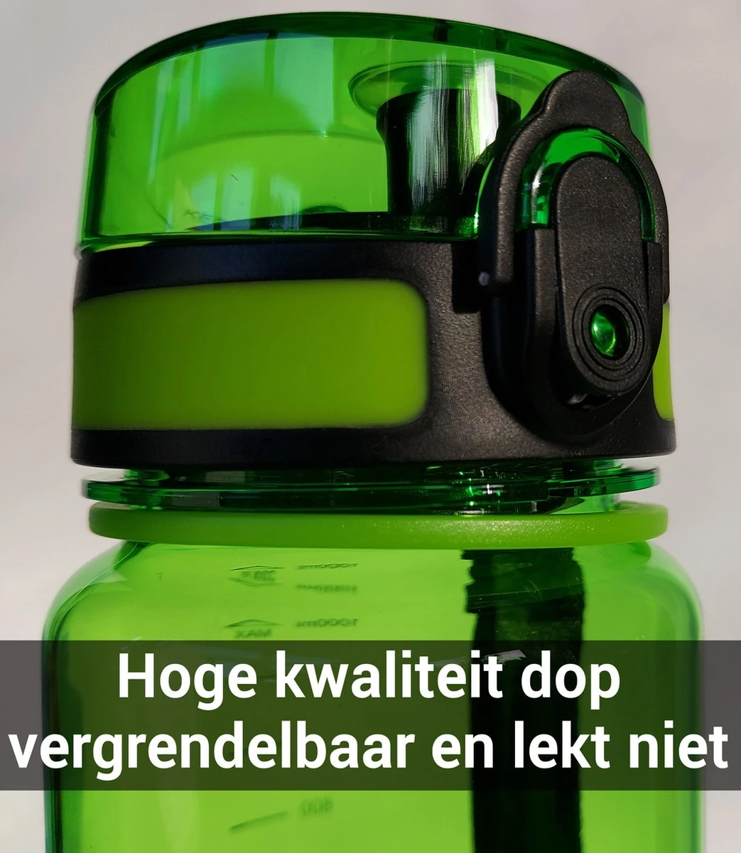 1 Liter Drinkfles - Vaatwasserbestendig - Sport Bidon Drinkbus King Mungo 1000ml Groen 9 1 Liter Drinkfles - Vaatwasserbestendig - Sport Bidon Drinkbus King Mungo 1000ml Groen - Afbeelding 9