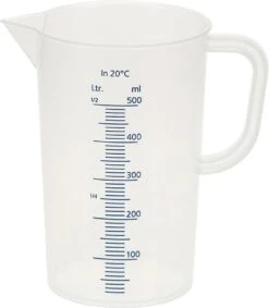 Labshop - Maatbeker Met Greep (PP) - Blauwe Opdruk - 1 Liter