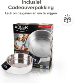 Adler Keukenweegschaal - Tot 5 Kg - Keukenweegschaal Digitaal - Met Kom -Drinkwater Apparaat Winkel 1063x1200 2