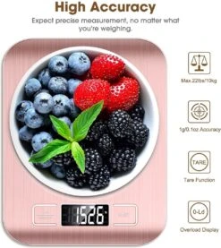 Imtex Digitale Precisie Keukenweegschaal - Tot 5000 Gram (5kg) - RVS Rosé -Drinkwater Apparaat Winkel 1069x1200