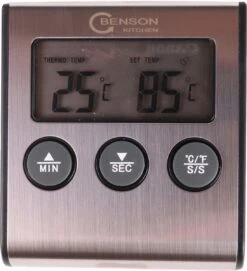 Benson Digitale Keukenthermometer - Vleesthermometer - Incl. Timer, Warmte Alarm En Batterij -Drinkwater Apparaat Winkel 1093x1200