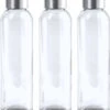 3x Stuks Glazen Waterfles/drinkfles Transparant Met Rvs Dop 550 Ml - Sportfles - Bidon