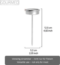 GOURMEO® 2-in-1 Vleesthermometer (vlees En Oventemperatuur) Van Roestvrij Staal Met Gaarpuntweergave, Braadthermometer, Grillthermometer, Oventhermometer -Drinkwater Apparaat Winkel 1111x1200 5