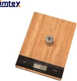 IMTEX Keukenweegschaal Bamboe - Digitale Precisie Weegschaal Tot 5000 Gram - Bruin -Drinkwater Apparaat Winkel 1138x1200