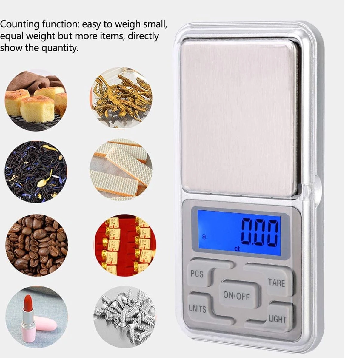 IMTEX Mini Precisie Weegschaal - Van 0,01 Tot 100 Gram - Zilver 5 IMTEX Mini Precisie Weegschaal - Van 0,01 Tot 100 Gram - Zilver - Afbeelding 5