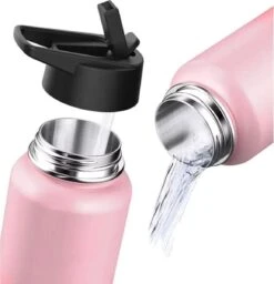 Thermosfles - Pastel Pink - 1 Liter - Extra Dop Met Rietje & Drinktuit - Thermosflessen - Isoleerfles - BPA Vrij - Lekvrij - Thermosfles 1 Liter - Isoleerfles 1 Liter - Thermoskan - Isoleerbeker - Thermosbeker -Drinkwater Apparaat Winkel 1156x1200 9