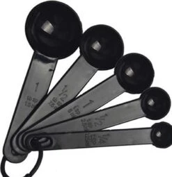 Maatlepel I Maatlepelset 5 Delig I Maatlepels 5 Stuk I Zwart