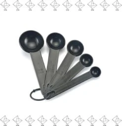 Merkloos EPIN Maatlepel Set 5-delig - Maatlepel - Zwart