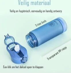 Diller Waterfles Met Rietje - Drinkfles - Handig Sluitsysteem - 750ml - Wit - Tritan & BPA-vrij 17 Diller Waterfles Met Rietje - Drinkfles - Handig Sluitsysteem - 750ml - Wit - Tritan & BPA-vrij -Drinkwater Apparaat Winkel 1166x1200 5