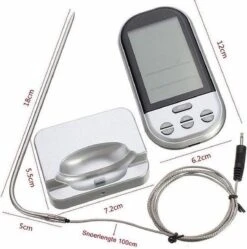 Wireless Vlees Thermometer Digitaal BBQ Thermometer Draadloos - Kernthermometer - Oventhermometer - Barbecue Thermometer - Ingestelde Temperaturen Vlees - Rund, Kip, Vis, Vleesthermometers - Suikerthermometer – Kookthermometer - Keukenthermometer -Drinkwater Apparaat Winkel 1190x1200 4