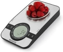 Brabantia Profile Keukenweegschaal - Rechthoekig - Met Kookwekker - RVS -Drinkwater Apparaat Winkel 1200x1005