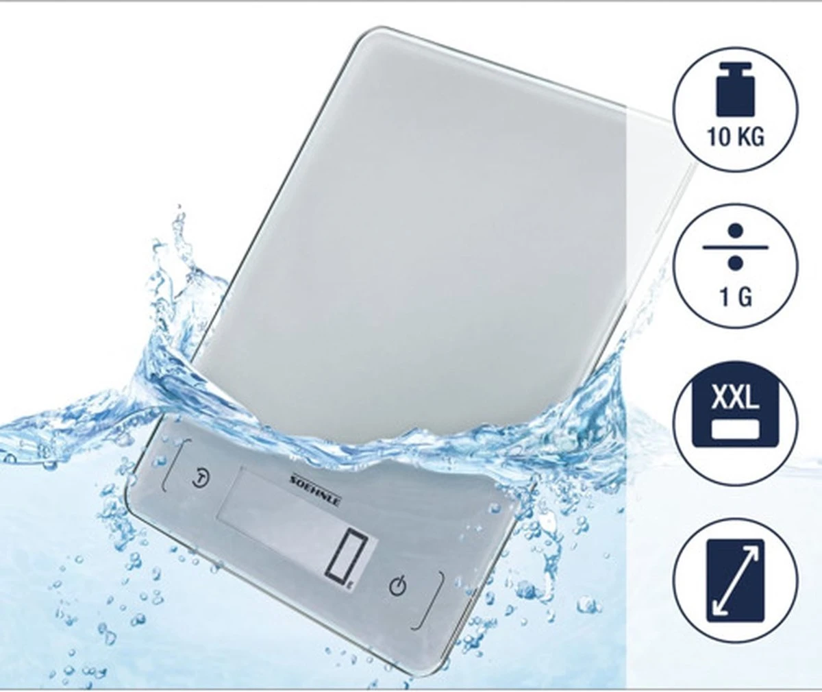 Soehnle Digitale Keukenweegschaal Page Aqua Proof - Zilver - Tot 10 Kg 17 Soehnle Digitale Keukenweegschaal Page Aqua Proof - Zilver - Tot 10 Kg - Afbeelding 17