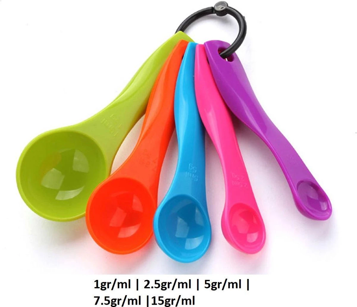 Merkloos EPIN | Maat Lepel Set 5 Delen | Multicolor | Keuken Gerei 1 Merkloos EPIN | Maat Lepel Set 5 Delen | Multicolor | Keuken Gerei