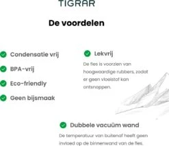 Tigrar - Drinkfles - Waterfles - Thermosfles 1 Liter - RVS - (Grafiet) Zwart - Incl. Extra Dop 3 Rietjes En Reiniger -Drinkwater Apparaat Winkel 1200x1035 2