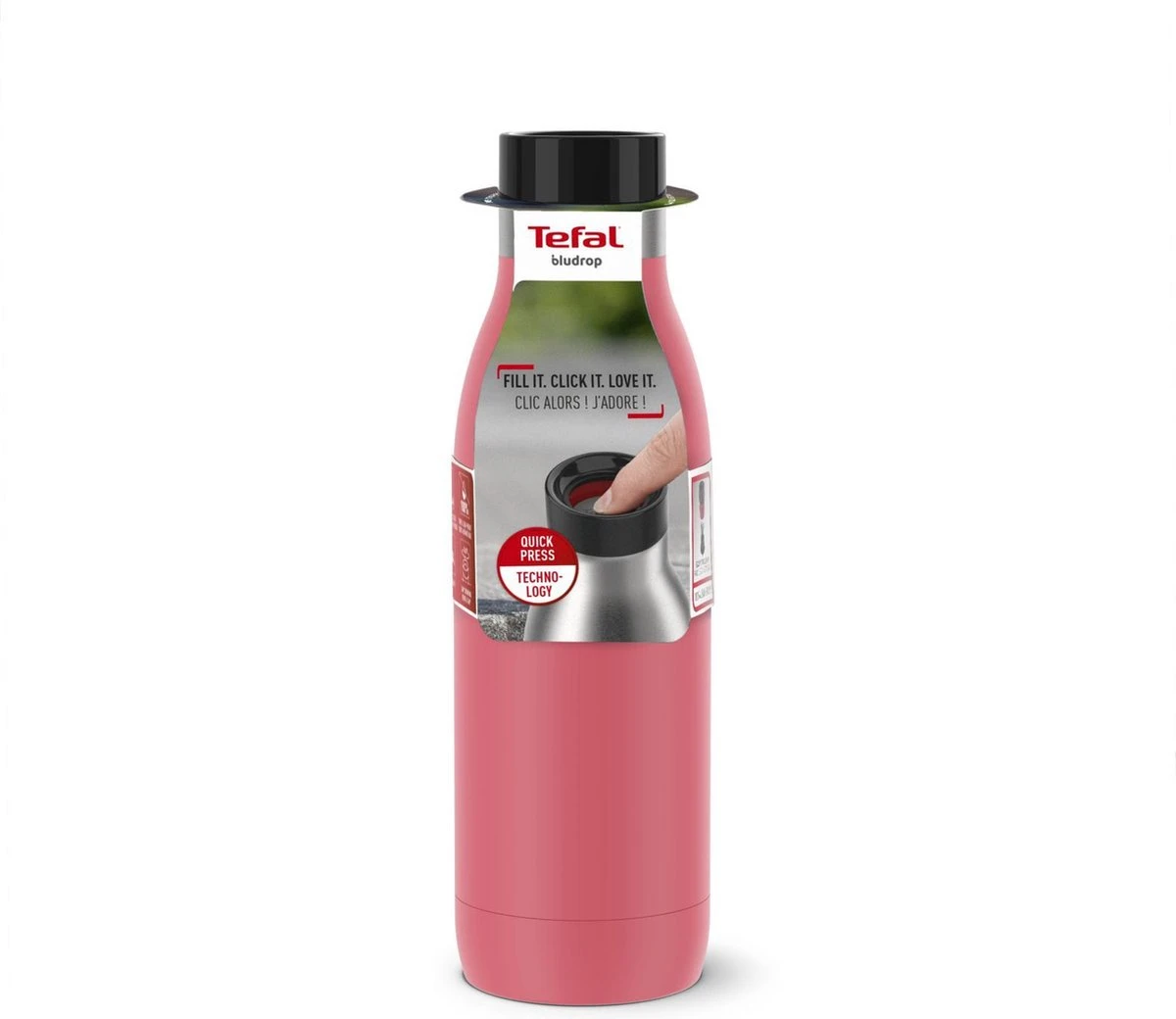 Tefal Bludrop Basic Thermosfles - Koraal 7 Tefal Bludrop Basic Thermosfles - Koraal - Afbeelding 7