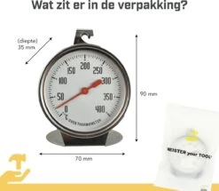 Tool Meister OT4 - Oventhermometer - Keuken/Kook Thermometer - Analoog - 0°C Tot 400°C -Drinkwater Apparaat Winkel 1200x1043 1