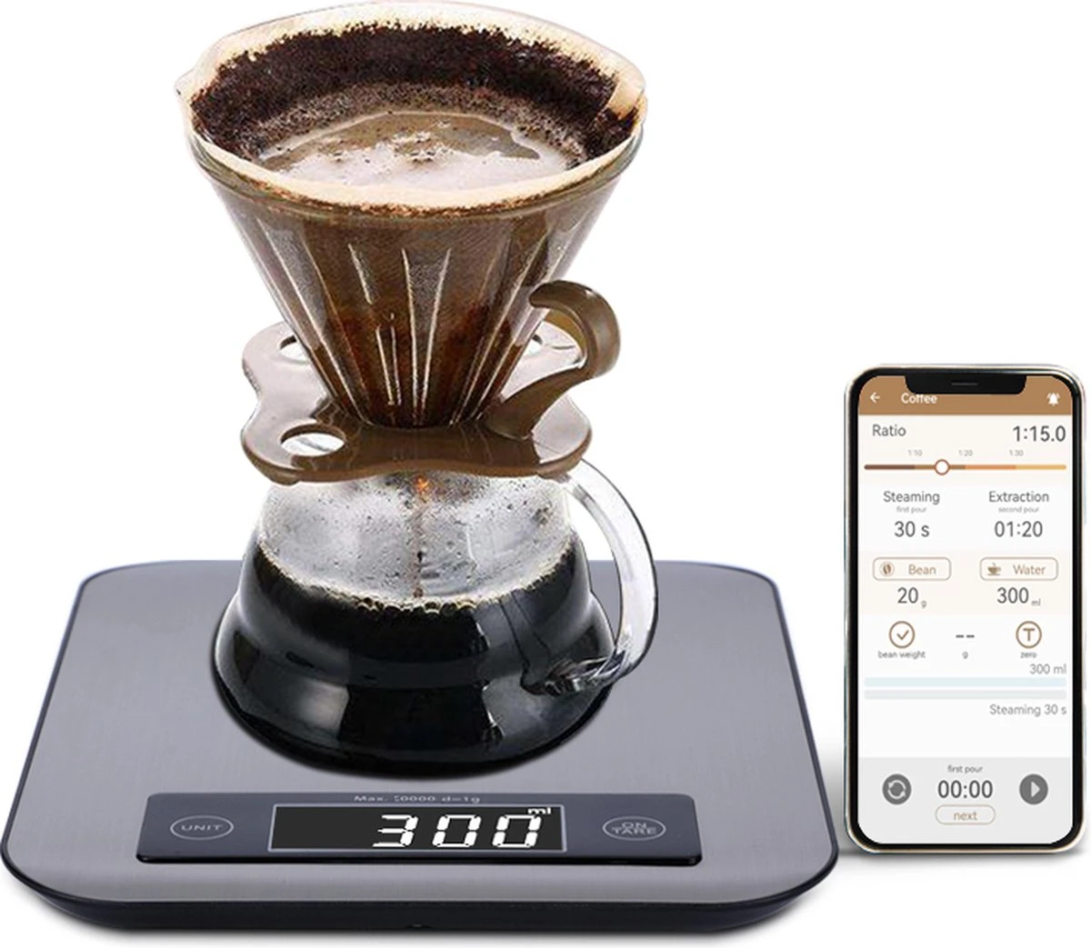 Smart Nutrition Scale - Keukenweegschaal - Digitaal & Bluetooth - APP Voor Android En IOS - Maximum Capaciteit 5 KG 12 Smart Nutrition Scale - Keukenweegschaal - Digitaal & Bluetooth - APP Voor Android En IOS - Maximum Capaciteit 5 KG - Afbeelding 12