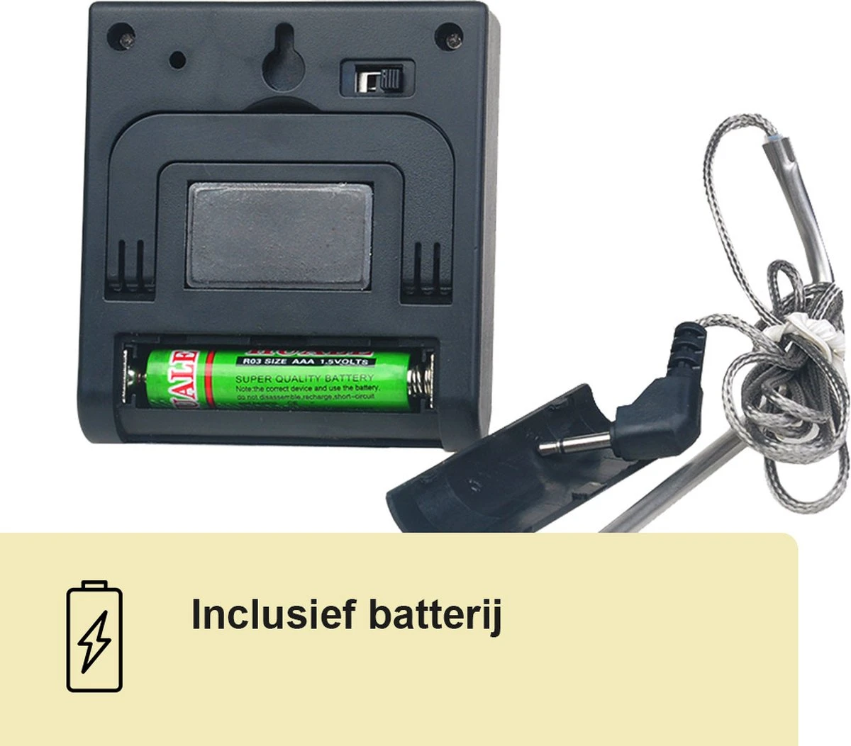 Lynnz® Digitale Thermometer Met Draad - Kernthermometer - Bbq Accesoires - Suikerthermometer - Vleesthermometer - Oventhermometer - Digitaal 11 Lynnz® Digitale Thermometer Met Draad - Kernthermometer - Bbq Accesoires - Suikerthermometer - Vleesthermometer - Oventhermometer - Digitaal - Afbeelding 11