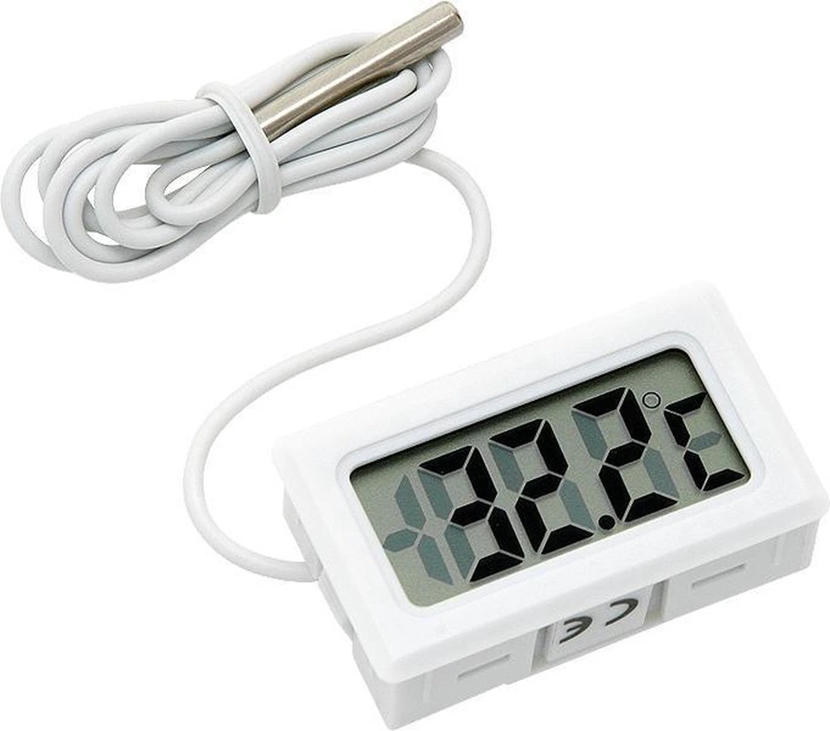 Digitale Thermometer WIT - Aquarium - Koelkast - Vriezer - Chiller - Vloeistof - LCD Temperatuurmeter Met Meetsonde 1 Digitale Thermometer WIT - Aquarium - Koelkast - Vriezer - Chiller - Vloeistof - LCD Temperatuurmeter Met Meetsonde