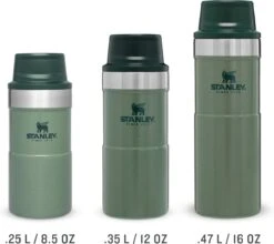 Stanley The Trigger-Action Travel Mug 0,25L - Thermosfles - Hammertone Green -Drinkwater Apparaat Winkel 1200x1070