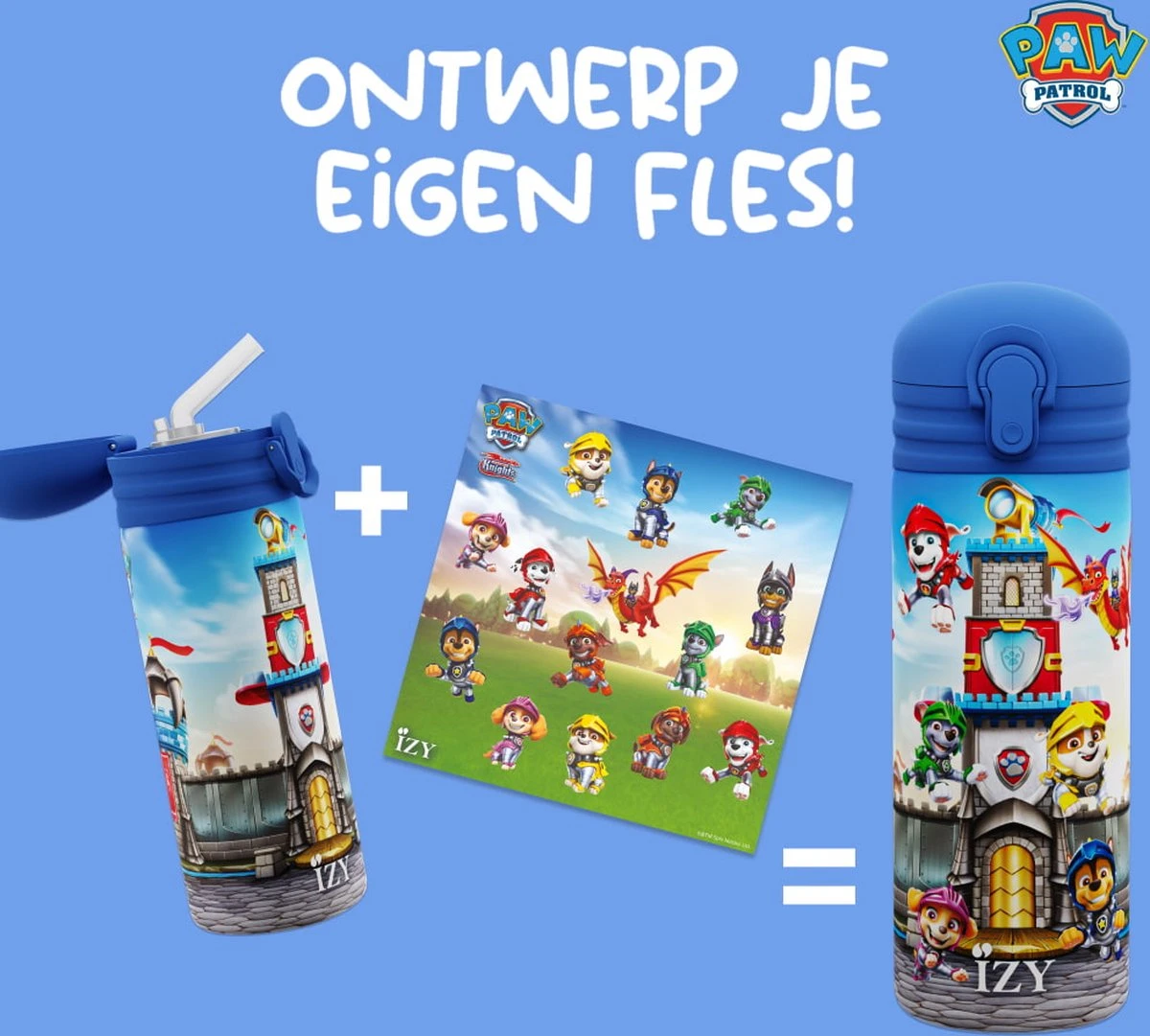 IZY Bottles X Paw Patrol - Rescue Knights | 350 ML | Kinderen | Thermosfles | Drinkfles | Waterfles | Schoolfles | Isoleerfles | Beker | Drinkbeker | Koud | Warm | Fles | Kinder | Back To School | 350ml 2 IZY Bottles X Paw Patrol - Rescue Knights | 350 ML | Kinderen | Thermosfles | Drinkfles | Waterfles | Schoolfles | Isoleerfles | Beker | Drinkbeker | Koud | Warm | Fles | Kinder | Back To School | 350ml - Afbeelding 2