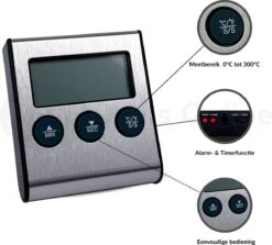 Merkloos MDO Vleesthermometer - Keukenthermometer - Digitaal - BBQ Thermometer - Oventhermometer - Kookthermometer- RVS -Drinkwater Apparaat Winkel 1200x1083 2