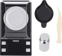 Imtex Precisieweegschaal 50 G / 0,001 Gram - Milligram-Weegschaal - Zakweegschaal - Laboratoriumweegschaal Met LCD-Display - Brievenweegschaal - Professionele Digitale Weegschaal - Goudweegschaal - Zwart -Drinkwater Apparaat Winkel 1200x1086 1