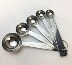 RVS Maatlepel Set - 5 Delig - Roestvrijstalen/metalen Lepels/maatschepjes In Verschillende Maten