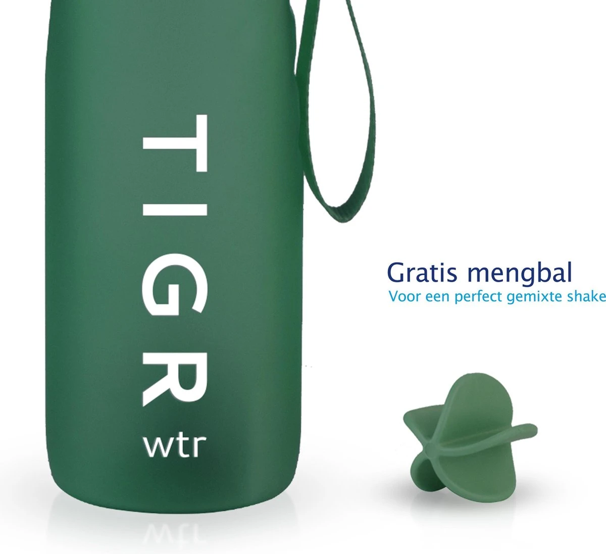 TIGR The Athlete - Drinkfles - Waterfles Met Fruit Filter - 1000ml - Groen - Met Mengbal Voor Shakes 2 TIGR The Athlete - Drinkfles - Waterfles Met Fruit Filter - 1000ml - Groen - Met Mengbal Voor Shakes - Afbeelding 2