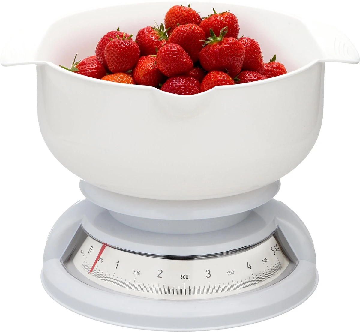 Alpina - Keukenweegschaal - Analoog - 5 KG - Met Kom - Wit 2 Alpina - Keukenweegschaal - Analoog - 5 KG - Met Kom - Wit - Afbeelding 2