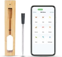 Mancor Vleesthermometer Met Bluetooth En App - BBQ Accessoires Thermometer - Keukenthermometer Digitaal