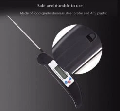 Gohh Digitale Vleesthermometer - Kookthermometer - Suikerthermometer - Inklapbare Sonde - BBQ Thermometer - LCD Scherm - Meter Tot 300 °C - Zwart -Drinkwater Apparaat Winkel 1200x1112 4