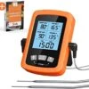 Vleesthermometer Dubbele Sonde - BBQ Thermometer Oranje Met Timer - Kernthermometer - Suikerthermometer - Kookthermometer