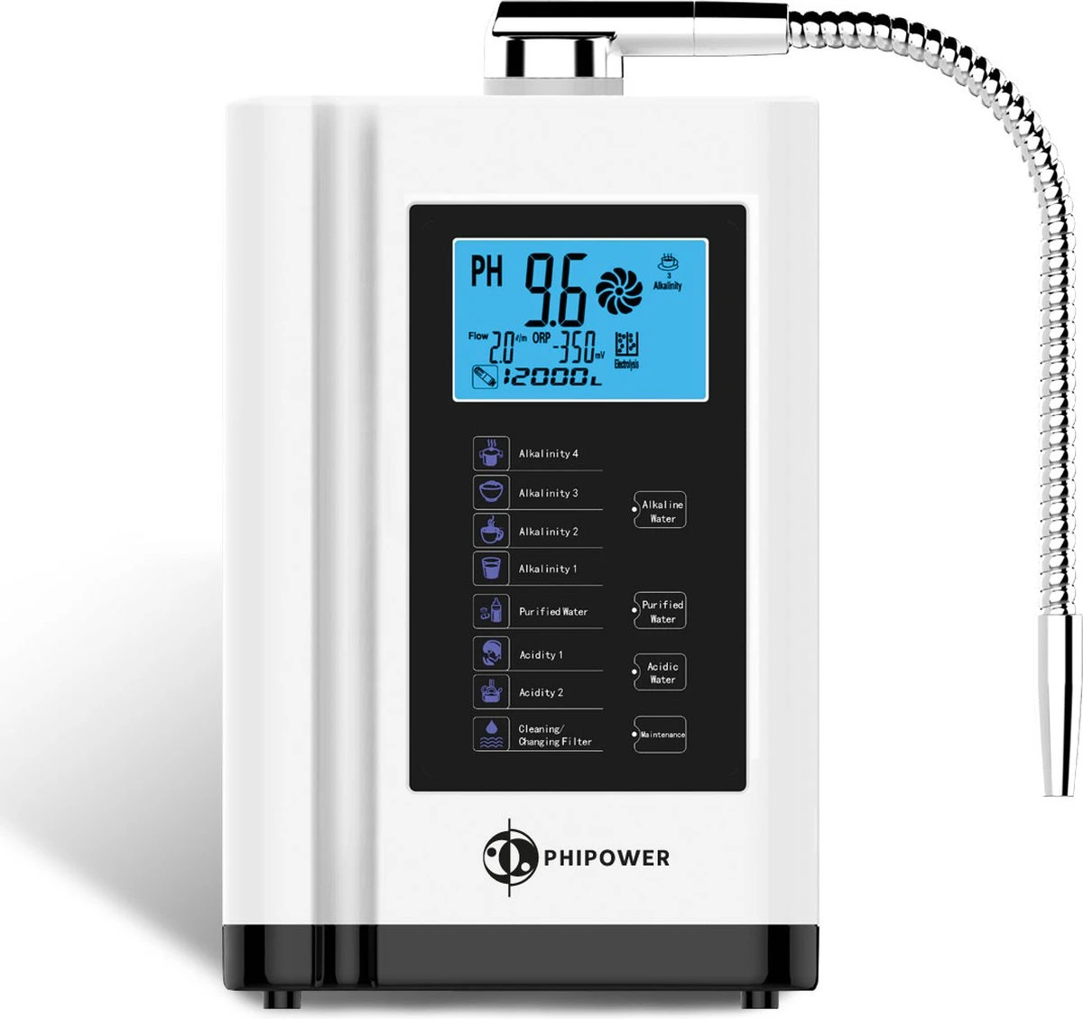 Basisch Water Generator | Water Ionisator En Zuivering | Actief Koolstoffilter | Phipower 1 Basisch Water Generator | Water Ionisator En Zuivering | Actief Koolstoffilter | Phipower