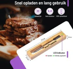 ROYAL CARNIVORE® | Draadloze BBQ Thermometer | Barbecue Vleesthermometer | Kernthermometer | Bluetooth Met App 13 ROYAL CARNIVORE® | Draadloze BBQ Thermometer | Barbecue Vleesthermometer | Kernthermometer | Bluetooth Met App -Drinkwater Apparaat Winkel 1200x1139 2