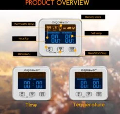 Aigostar 2-in-1 Magnetische Digitale Kern Thermometer Met Keuken Timer Alarm -0-250 Graden Celcius - Magnetische Vloeistof/Vlees Temperatuurmeter Met Meetsonde Draad & Kook Timer -Drinkwater Apparaat Winkel 1200x1142 1