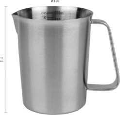 Krumble Maatbeker Met Schenktuit - Maatbekers - Meetbeker Voor Koken En Bakken - Maatkan - Kookgerei - Mengbeker - Blender Beker - RVS - 500 Ml - 9 X 9,5 X 11 Cm (lxbxh) - Zilver -Drinkwater Apparaat Winkel 1200x1151 3