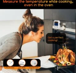 Aigostar 2-in-1 Magnetische Digitale Kern Thermometer Met Keuken Timer Alarm -0-250 Graden Celcius - Magnetische Vloeistof/Vlees Temperatuurmeter Met Meetsonde Draad & Kook Timer -Drinkwater Apparaat Winkel 1200x1152 1
