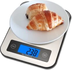 Digitale Precisie Keukenweegschaal - Weegvermogen Tot 10 KG - Incl. Batterijen - Grijs - RVS - Roestvrij Staal -Drinkwater Apparaat Winkel 1200x1161 3