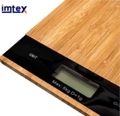 IMTEX Keukenweegschaal Bamboe - Digitale Precisie Weegschaal Tot 5000 Gram - Bruin -Drinkwater Apparaat Winkel 1200x1163 5