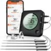 Claire BF-5 BBQ Thermometer - Vleesthermometer - Oventhermometer - Draadloos Met App - Incl. Batterijen En 4 Meetsondes