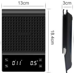 IMTEX - Keukenweegschaal - Koffie Scale - Met Timer - LED Scherm - 3000 Gram - 3 Kilo - Zwart -Drinkwater Apparaat Winkel 1200x1170 4