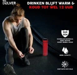 Pulver- Drinkfles - Smart - Temperatuur Meter - Dubbel Geïsoleerd - Drinkfles Kinderen & Volwassenen - Drinkflessen - Rood -Drinkwater Apparaat Winkel 1200x1172 7