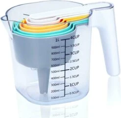 Alpina Maatbeker Set 9-delig Tot 1 Liter (Inclusief Trechter En Roerstaaf) - Measuring Cups & Spoons - Stapelbaar - Modern Design 10 Alpina Maatbeker Set 9-delig Tot 1 Liter (Inclusief Trechter En Roerstaaf) - Measuring Cups & Spoons - Stapelbaar - Modern Design -Drinkwater Apparaat Winkel 1200x1177 6