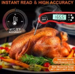 Merkloos Brauch TP900 Digitale Thermometer Voor Keuken, Koken, Voedsel Melk, Vlees, BBQ, Water, Thee Voor Binnen En Buiten, Waterdicht, RVS, Ultrasnel Rood -Drinkwater Apparaat Winkel 1200x1180 3