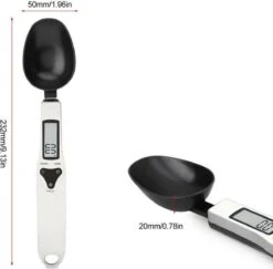 GrandKitchen - Digitale Lepelweegschaal Tot 500 Gram - RVS -Weeglepel