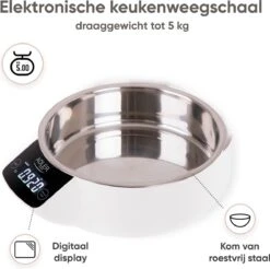 Adler Keukenweegschaal - Tot 5 Kg - Keukenweegschaal Digitaal - Met Kom -Drinkwater Apparaat Winkel 1200x1196 9