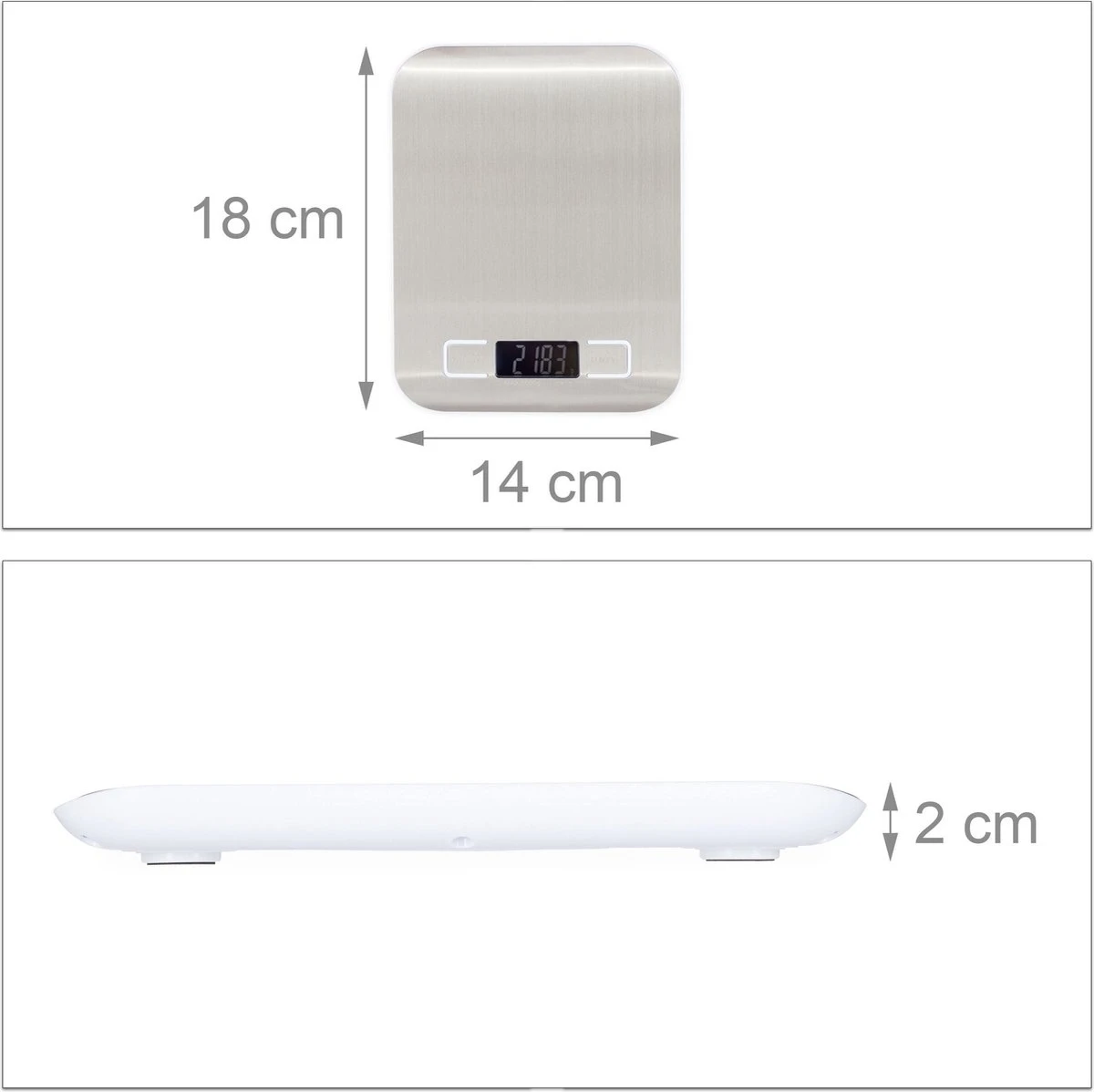 Nonna Keukenweegschaal Digitaal - RVS Weegschaal Keuken - Max. 5 Kilogram 3 Nonna Keukenweegschaal Digitaal - RVS Weegschaal Keuken - Max. 5 Kilogram - Afbeelding 3