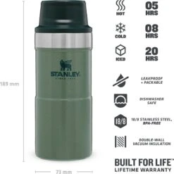 Stanley Trigger-Action Travel Mug 0.35L - Thermosfles - Hammertone Green -Drinkwater Apparaat Winkel 1200x1198 9